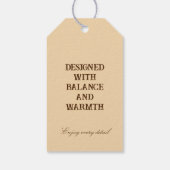 Earthtone Geometry Geschenkanhänger (Rückseite)