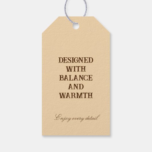 Earthtone Geometry Geschenkanhänger (Rückseite)