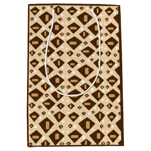 Earthtone Geometry Mittlere Geschenktüte (Vorderseite)