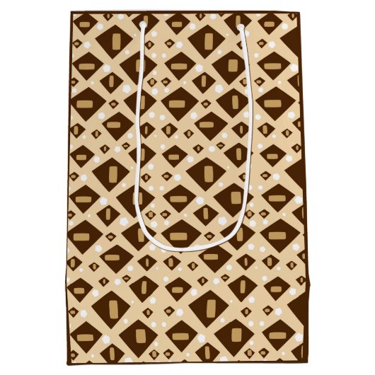 Earthtone Geometry Mittlere Geschenktüte (Rückseite)