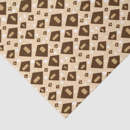 Earthtone Geometry Seidenpapier (Detail)