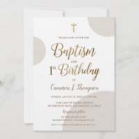 Earthtone Gold Baby Boy Taufe 1. Geburtstag