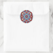 Earthtone Mandala Runder Aufkleber (Tasche)