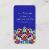 Earthtone Mandala Yoga Visitenkarte (Rückseite)