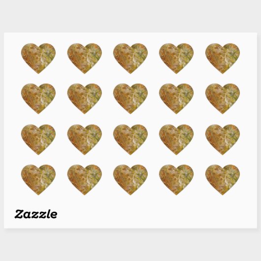 Earthtone Marble Heart Stickers (Blatt)