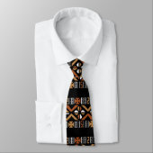 Earthtone Mud Cloud Design auf Black Neck Tie Krawatte (Gebunden)