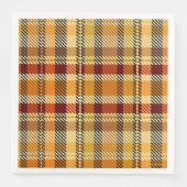 Earthtone Plaid Paper Party Napkins Serviette (Vorderseite)