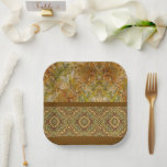 Earthtone Sampler Paper Party Plates Pappteller<br><div class="desc">Part of a versatile, decorative collection of paper party supplies and gift wrap with earthtones as the primary color scheme - a collection featuring coordinated patterns and designs created to work together. The focus is on clean, balanced visuals that are easy to mix and match for all your gift wrap...</div>