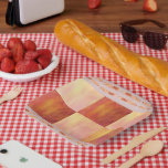 Earthtone Skies Tiles Paper Party Plates Pappteller<br><div class="desc">Part of a versatile, decorative collection of paper party supplies and gift wrap with earthtones as the primary color scheme - a collection featuring coordinated patterns and designs created to work together. The focus is on clean, balanced visuals that are easy to mix and match for all your gift wrap...</div>