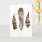 Earthtone versieht II mit Federn Karte (Gelbe Blume)