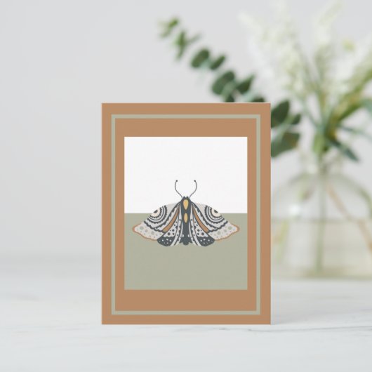 Earthtones Boho Butterfly Colorblock Postkarte (Stehend Vorderseite)