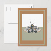 Earthtones Boho Butterfly Colorblock Postkarte (Vorne/Hinten)