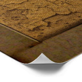 Earthy 2D Africa Map Art Poster (Ecke)