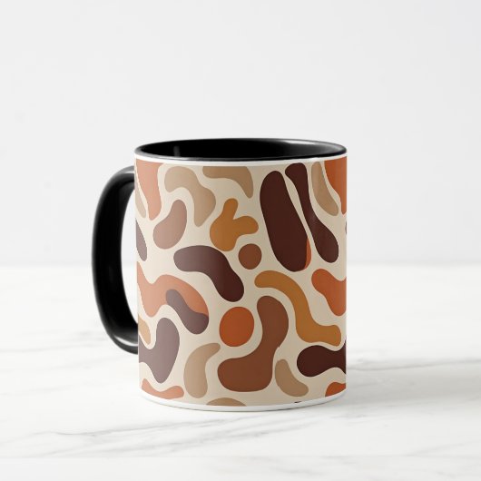 Earthy Abstract Coffee Mug – Organic Shapes  Tasse (Vorderseite Links)