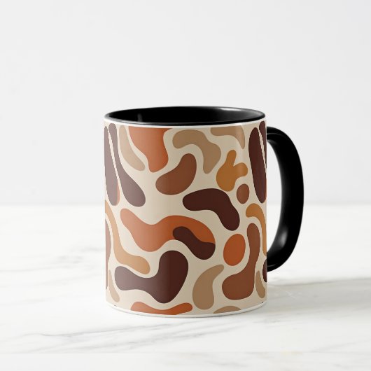 Earthy Abstract Coffee Mug – Organic Shapes  Tasse (VorderseiteRechts)