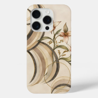 Earthy Abstract Floral & Calligraphy Lines Art Pri Case-Mate iPhone Hülle