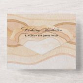 Earthy Abstract Watercolor Agate Wedding All In One Einladung (Rückseite)