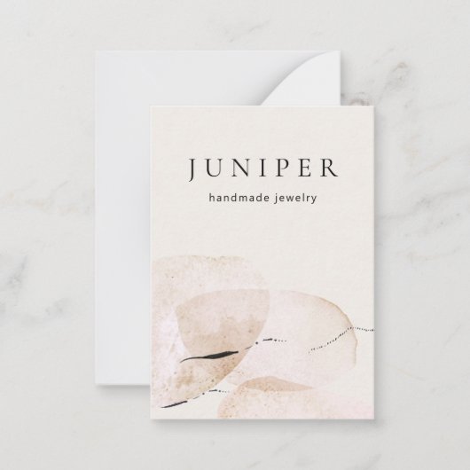 Earthy Abstrakt Artistic Watercolor Mitteilungskarte (Vorderseite)