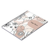 Earthy Abstrakt Boho Modern Designs Notizblock (Linke Seite)