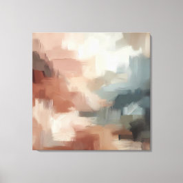 Earthy Abstrakt Brushstroke Art Leinwanddruck