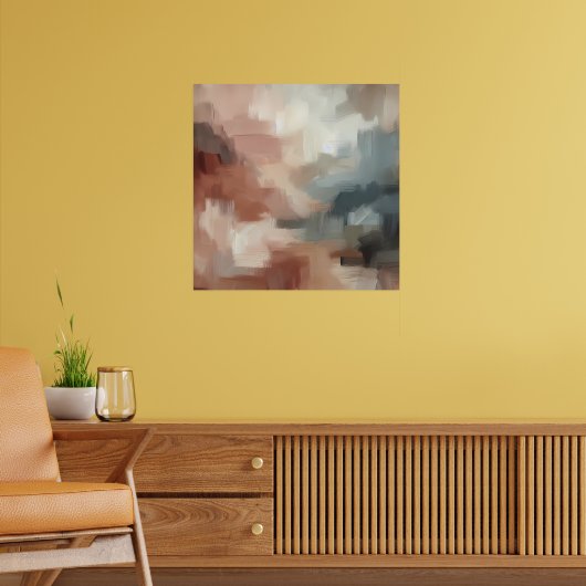 Earthy Abstrakt Brushstroke Art Poster (Wohnzimmer 2)