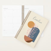 Earthy Abstrakt Geometric Botanical Personalisiert Planer (Anzeige)