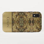 Earthy Abstrakt Monogram Case-Mate iPhone Hülle (Rückseite (Horizontal))