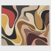 Earthy Abstrakt Swirl Art Geschenkpapier (Flach)