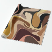 Earthy Abstrakt Swirl Art Geschenkpapier (Ungerollt)