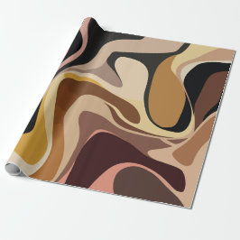 Earthy Abstrakt Swirl Art Geschenkpapier