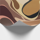 Earthy Abstrakt Swirl Art Geschenkpapier (Ecke)