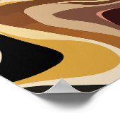 Earthy Abstrakt Swirl Art Poster (Ecke)