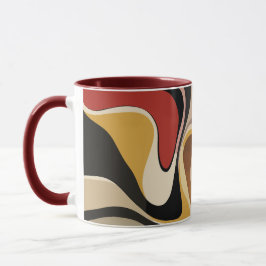 Earthy Abstrakt Swirl Art Tasse