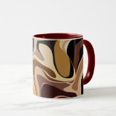 Earthy Abstrakt Swirl Art Tasse (VorderseiteRechts)