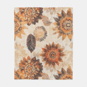 Earthy Autumn Mandala Fleecedecke (Vorderseite)