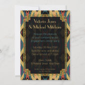 Earthy Aztec Modern Art Deco Engagement Party Einladung (Rückseite)