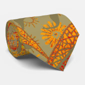 Earthy Bamboo Art Print Orange Krawatte (Gerollt)