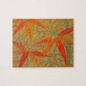 Earthy Bamboo Art Print Orange Puzzle (Horizontal)