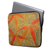 Earthy Bamboo Art Vintag Print Orange Laptopschutzhülle (Vorderseite Links)