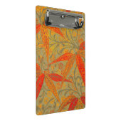 Earthy Bamboo Art Vintag Print Orange Mini Klemmbrett (Schrägansicht)