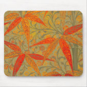 Earthy Bamboo Art Vintag Print Orange Mousepad (Vorne)