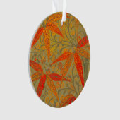 Earthy Bamboo Art Vintag Print Orange Ornament (Vorderseite)