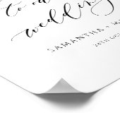 Earthy Blooms Wedding Welcome Sign Poster (Ecke)