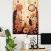 Earthy Blossom Symphony Poster (Heimbüro)