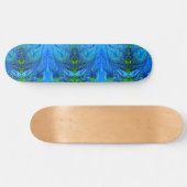 Earthy Blue Green Abstrakt Skateboard (Horizontal)