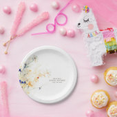 Earthy Blume Elegant Minimalistisch Pappteller (Party)