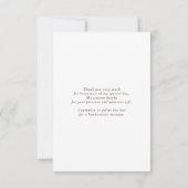 Earthy Blume Minimalistisch Small Danke (Rückseite)