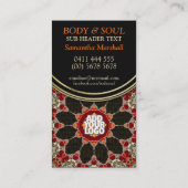 Earthy Blume New Age YinYang Business Card Visitenkarte (Rückseite)