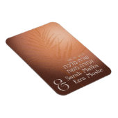 Earthy Bohemisch Bronze Jewish Chuppah Hebrew Magnet (Rechte Seite)