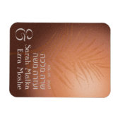 Earthy Bohemisch Bronze Jewish Chuppah Hebrew Magnet (Horizontal)